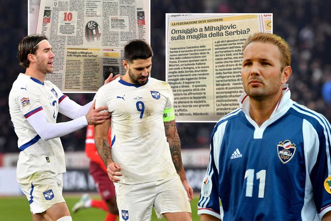 Fudbalska reprezentacija Srbije, Siniša Mihajlović, Gazzeta dello Sport