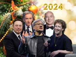 Ilon Mask, Džensen Huang, Mark Zakerberg, Džef Bezos, Bernar Arno i Dežf Bezos, 2024