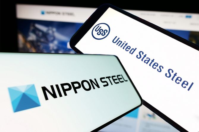 US Steel Stil i  Nippon Steel Stil logo