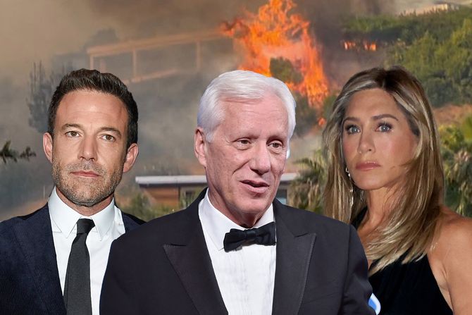 Džejms Vuds, Ben Aflek, Dženifer Aniston, Kalifornija požari