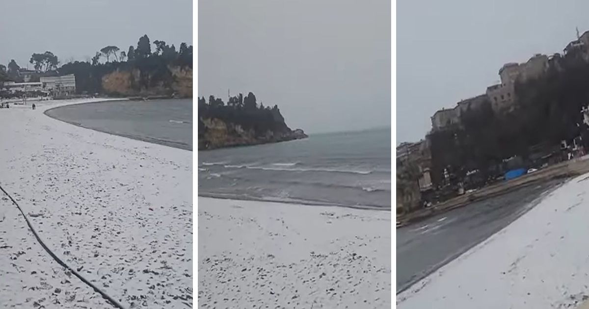 Novi snimci poznate plaže u Crnoj Gori pod snegom: Izdato i hitno upozorenje građanima