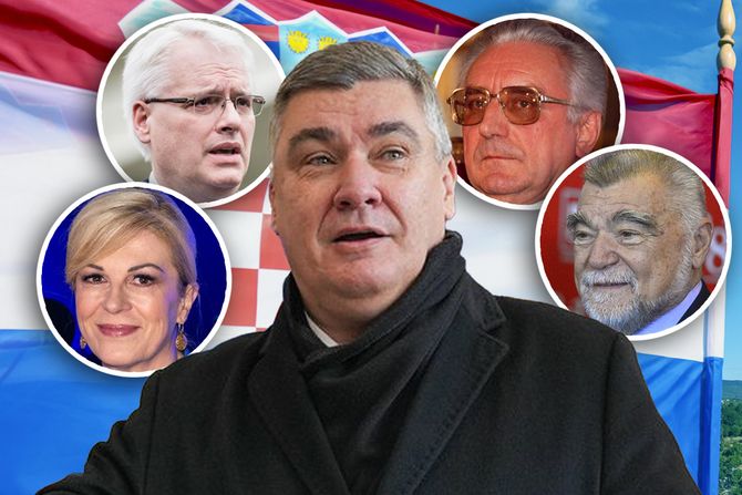 Zoran Milanović, Franjo Tuđman, Stjepan Mesić, Ivo Josipović i Kolinda Grabar Kitarović