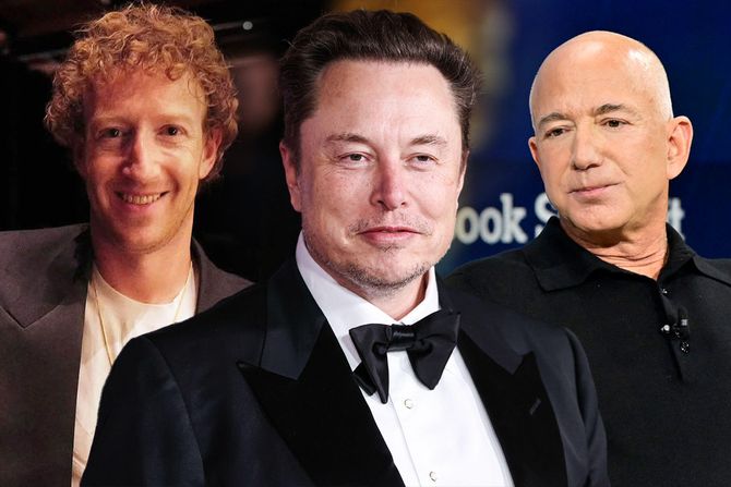 džef bezos, mark zakerberg i ilon mask džef bezos, mark zakerberg i ilon mask