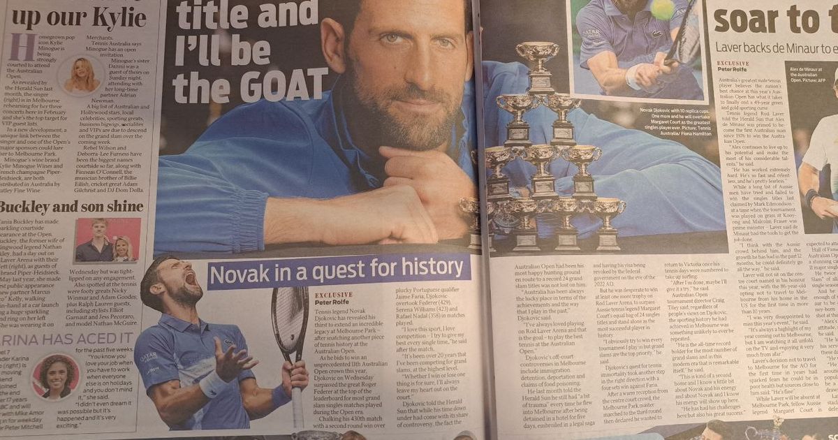 Mediji u Australiji spremni da priznaju da je Novak GOAT? Po njihovom mišljenju, samo još ovo mora da uradi