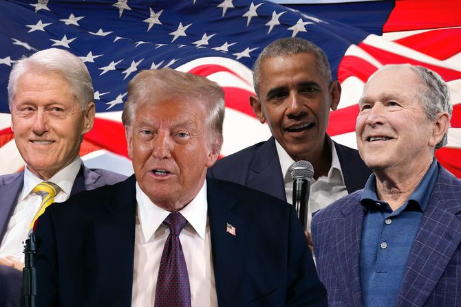 Donald Tramp, Barak Obama, Džordž Buš, Bil Klinton