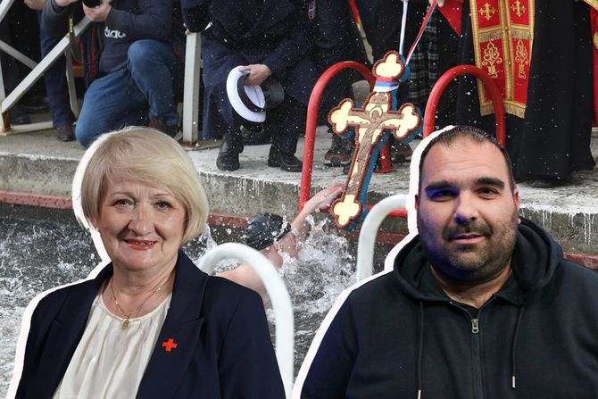 Plivanje za Časni krst, Biserka i Đorđe Plivanje za Časni krst, Biserka i Đorđe