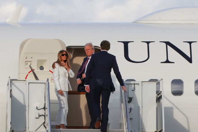 Donald Trump, Melania Trump, Barron, odlazak na inaguaraciju