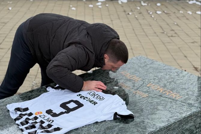 Branko Ružić, grob Fadilj Vokri, Priština, FK Partizan