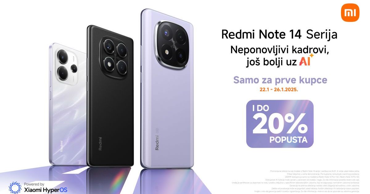 Redmi Note 14 serija donosi neponovljive kadrove uz AI tehnologiju