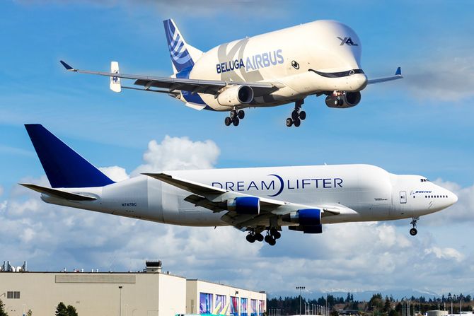 Boeing 747-400 LCF i Airbus Beluga XL