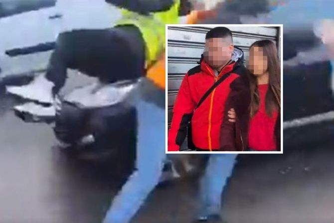 Blok 70, oborena devojka, protest, blokada, Milica S koja je oborila devojku, studentkinju Blok 70, oborena devojka, protest, blokada, Milica S koja je oborila devojku, studentkinju