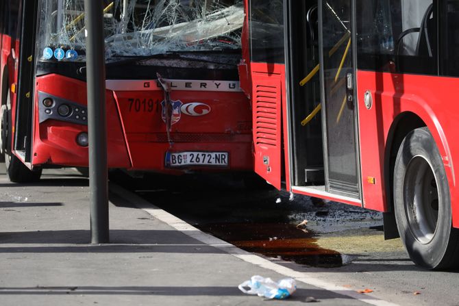 Sudar autobusa Novi Beograd