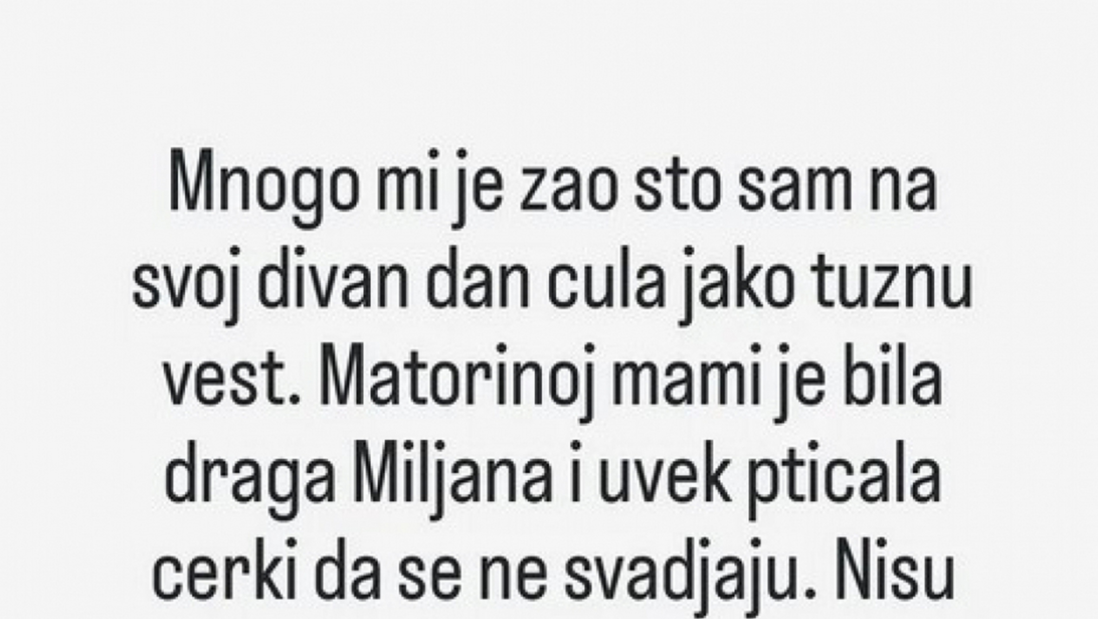 "Na svoj divan dan, čula sam jako tužnu vest" Marija slomljena zbog smrti, tragična vest je došla iznenada