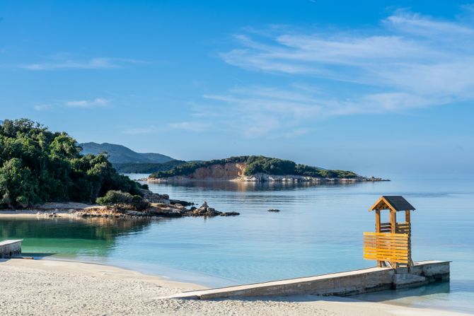 Ksamil, more, plaža, Albanija, leto 2025 Ksamil, more, plaža, Albanija, leto 2025