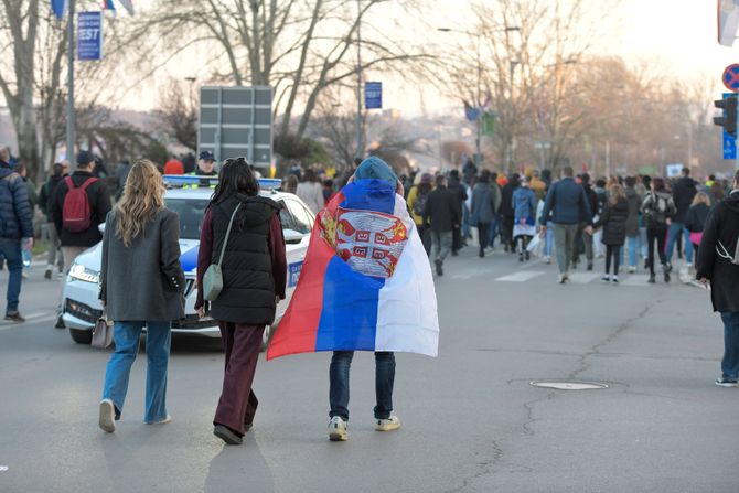 Novi Sad, studenti, blokada mostova