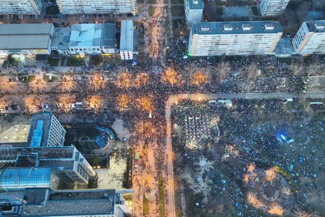 Novi Sad, studenti, blokada mostova