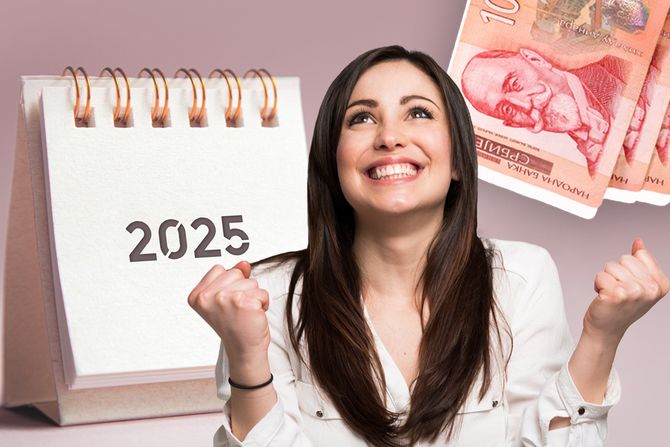 Srećna žena, godišnji kalendar 2025 , neradni dani, pare, beneficije Srećna žena, godišnji kalendar 2025 , neradni dani, pare, beneficije
