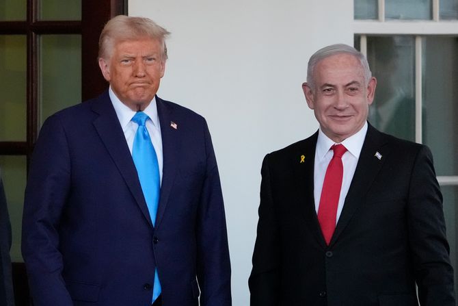 Donald Tramp Benjamin Netanjahu Donald Trump Benjamin Netanyahu