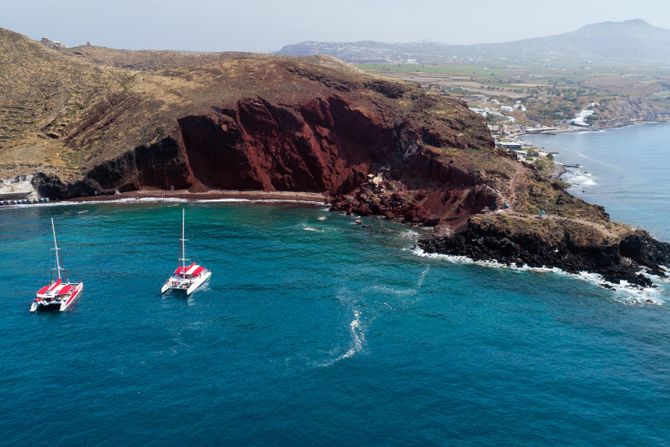 Grčka, Santorini, Crvena plaža, Red beach