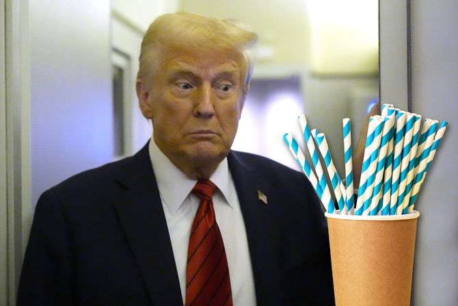 Donald Tramp, slamčice Donald Tramp, slamčice