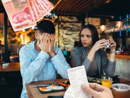 Mladić, devojka, večera , šok, pare , račun