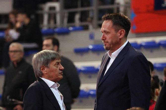 KK Partizan - KK Vojvodina, Željko i Filip Rebrača KK Partizan - KK Vojvodina, Željko i Filip Rebrača