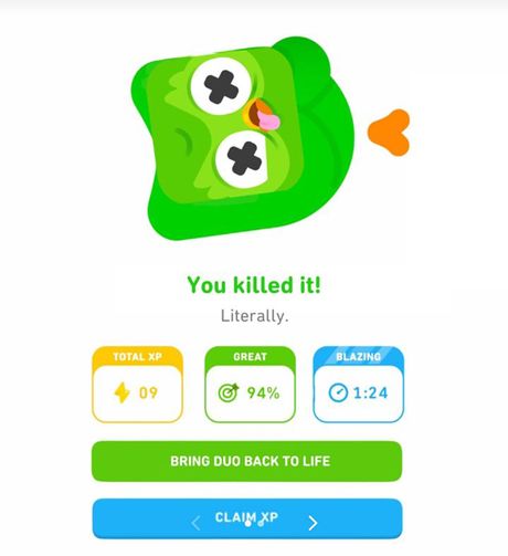 Duolingo sova Duolingo sova