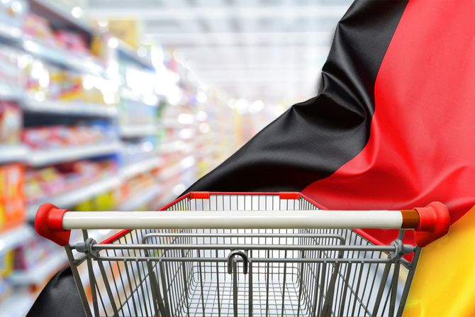 Nemačka prodavnica, kolica za kupovinu, market Nemačka prodavnica, kolica za kupovinu, market