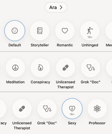 Grok glasovni režimi