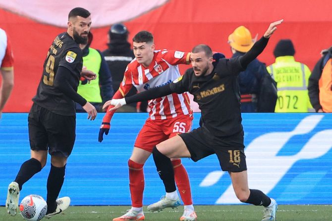 Nihad Mujakić i Andrija Maksimović (FK Partizan - FK Crvena zvezda)