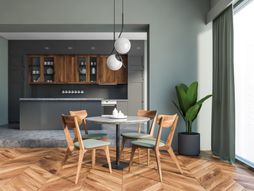 okrugli sto, trpezarija, trpezarijski sto, kuhinja