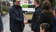 Vučić u obilasku porodične firme "Soko skele" u Sokobanji