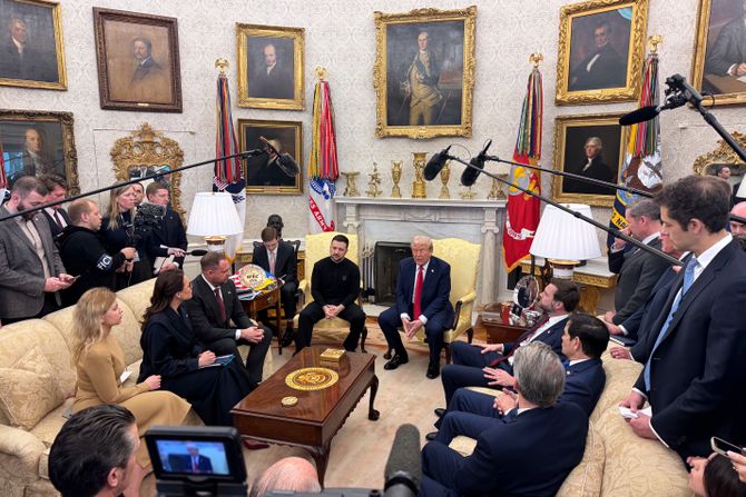 Volodimir Zelenski, Donald Tramp, Oleksandr Usik Volodimir Zelenski, Donald Tramp, Oleksandr Usik