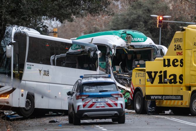 Sudar autobusa u Barseloni