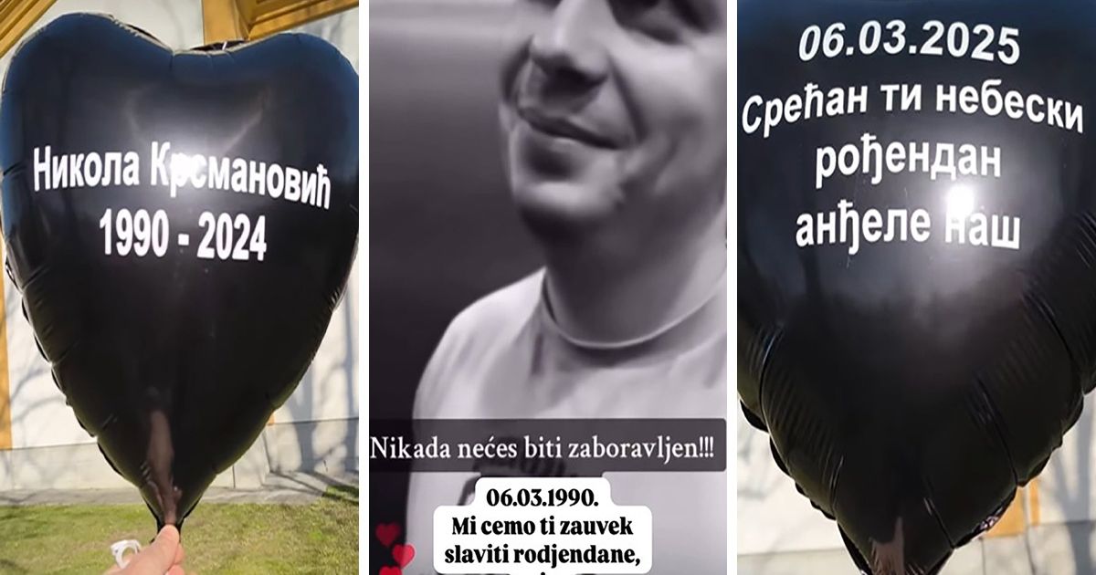 Srećan ti nebeski rođendan: Porodica ubijenog policajca Nikole Krsmanovića danas je obeležila njegov dan