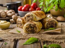 posna pita sa pečurkama, pita sa pečurkama, pečurke, pita, posna pita, domaća pita