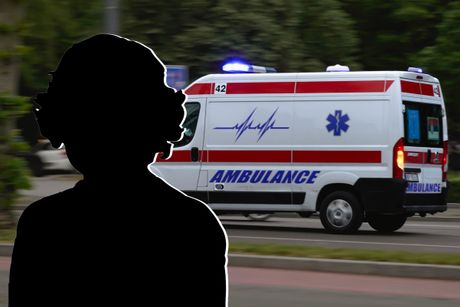 Devojčica silueta i hitna pomoć Devojčica silueta i hitna pomoć