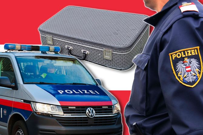 Kofer i policija u Austriji