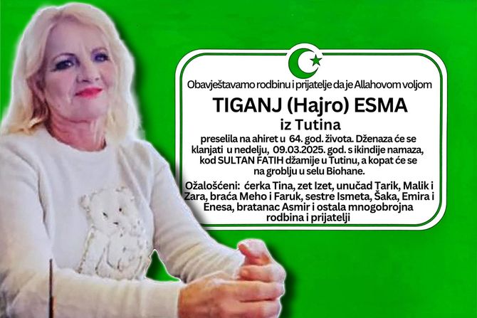 Esma Tiganj, Tutin, ubistvo, Umrlica