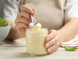 recept za domaći majonez, posni majonez, posni majonez recept, recept za majonez, majonez u tegli