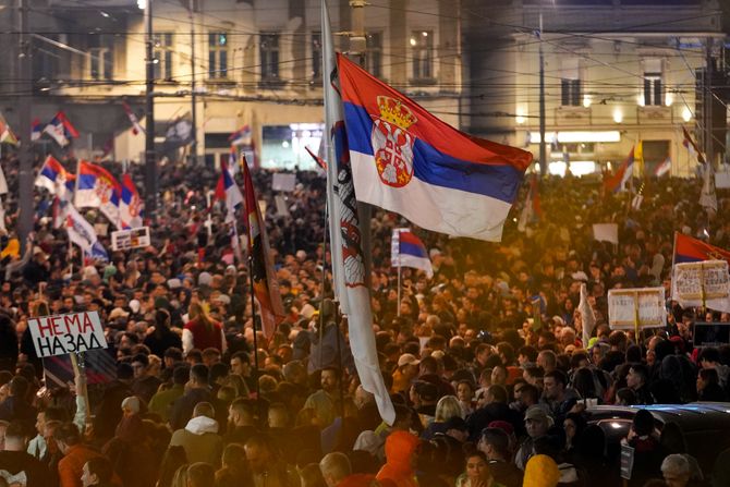 Beograd, protesti blokade 15.mart, Slavija