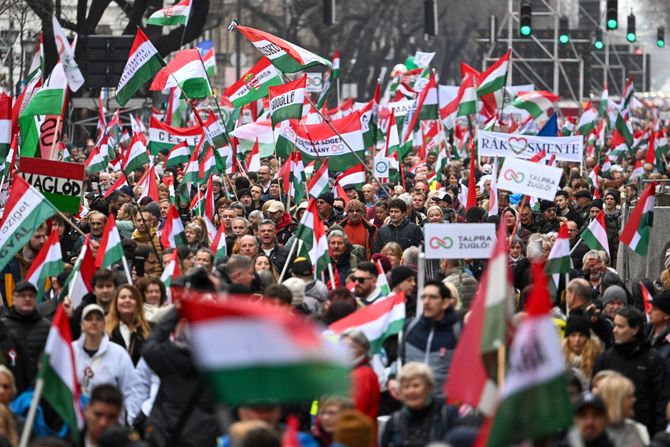 Protest u Budimpešti protiv Viktora Orbana