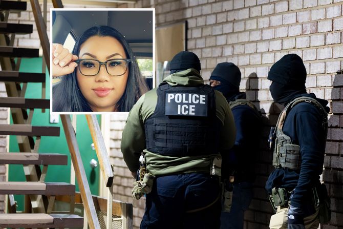 Američki policajci ICE za deportaciju i Ma Yang Američki policajci ICE za deportaciju i Ma Yang