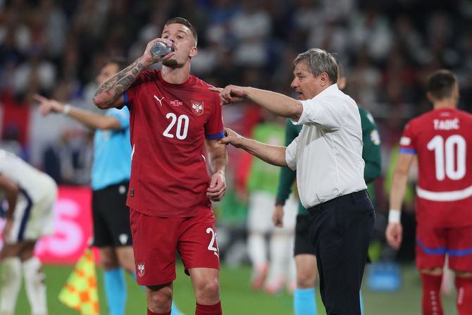 Dragan Stojković Piksi, Sergej Milinković Savić, Fudbalska reprezentacija Srbije Dragan Stojković Piksi, Sergej Milinković Savić, Fudbalska reprezentacija Srbije