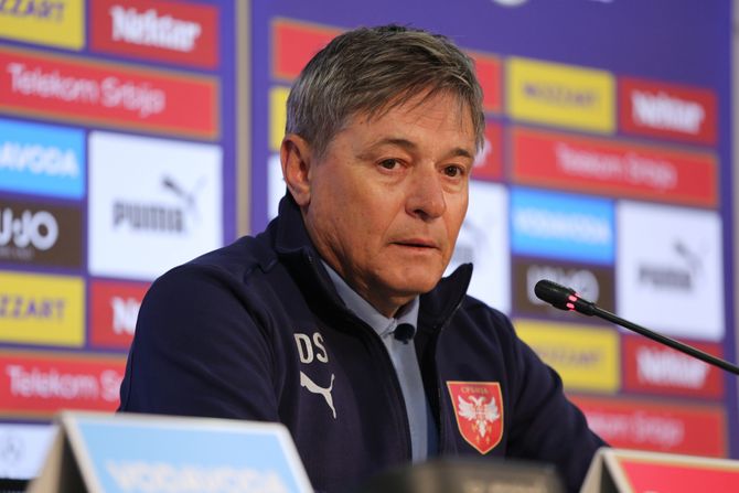 Dragan Stojković Piksi, Konferencija pred meč sa Austrijom, FSS Dragan Stojković Piksi, Konferencija pred meč sa Austrijom, FSS