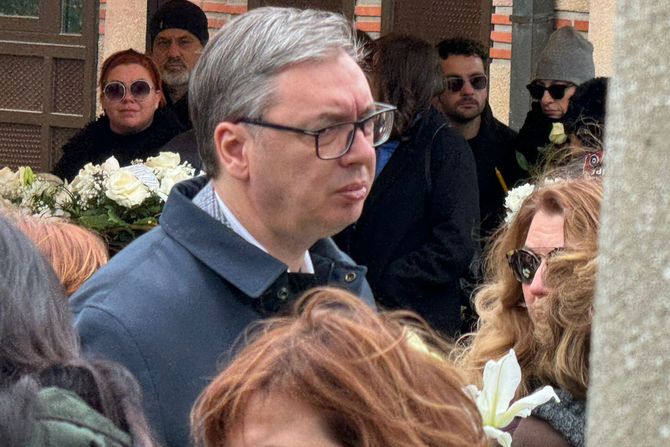 Sahrana ćerke Buleta Goncića, Aleksandar Vučić