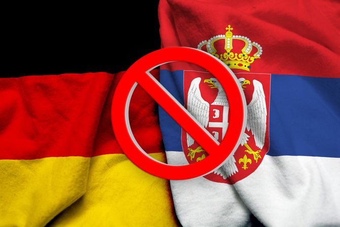 Zastava Nemačka i Srbija, zabrana Zastava Nemačka i Srbija, zabrana
