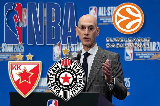 Adam Silver, nba, cevena zvezda, partizan, evroliga