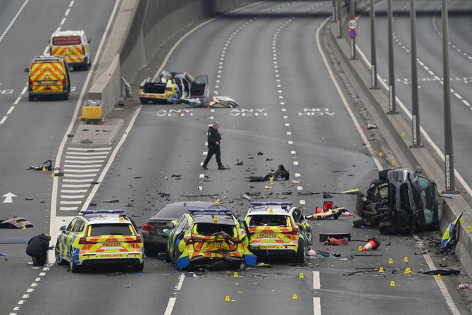 Sudar policijskih vozila u Britaniji tokom potere