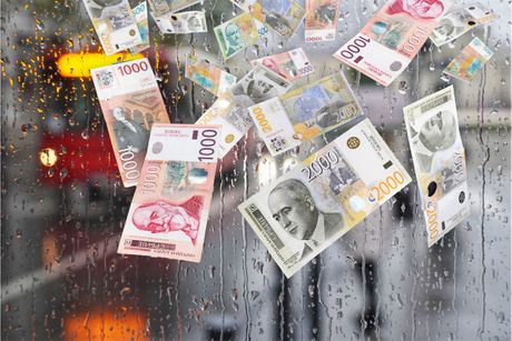 Kišni dan, kiša, pare, novac